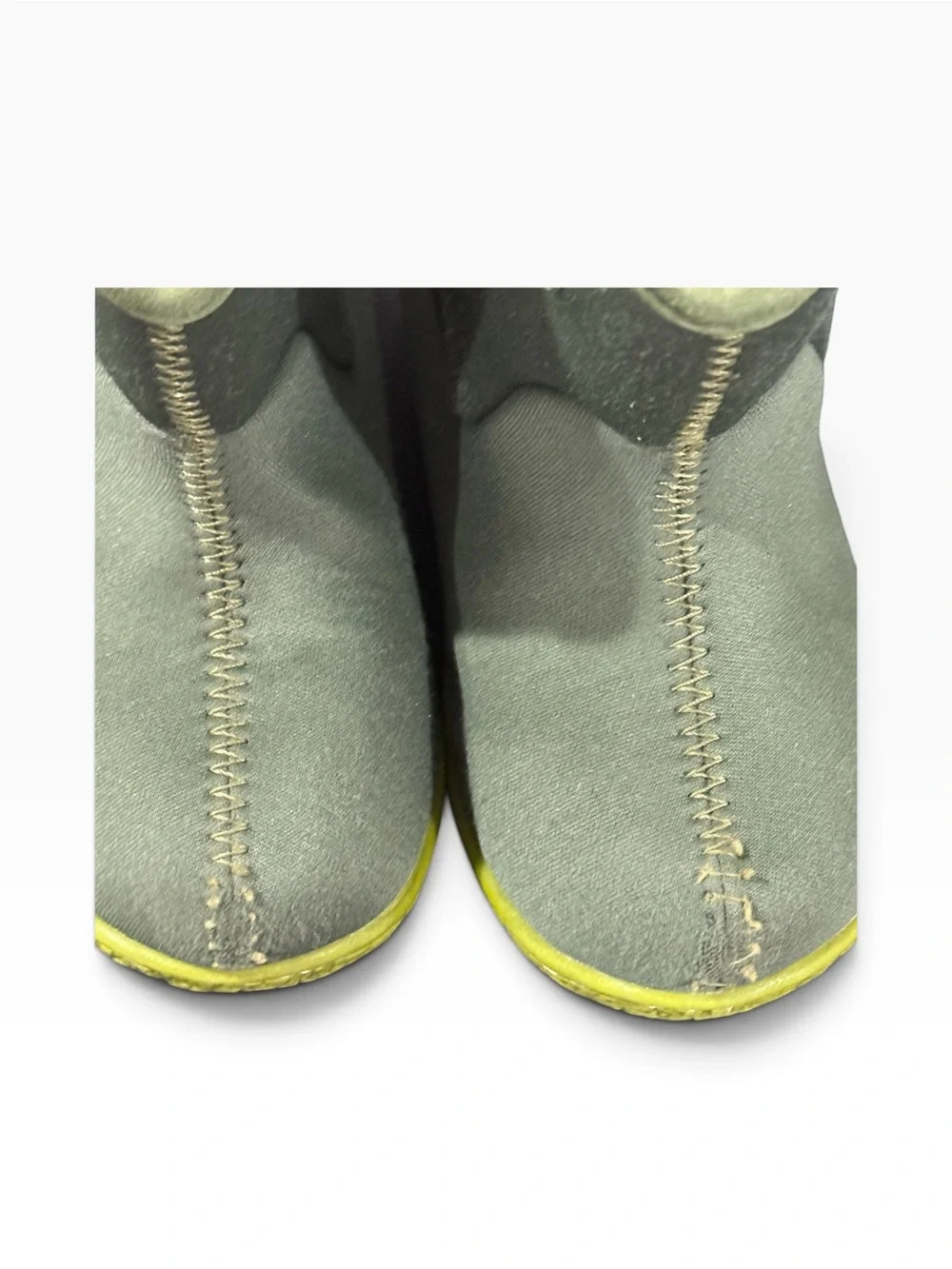 Bogs Kids Olive Green Waterproof Snow Boots with Yellow-Green Soles